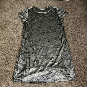 silver formal girls dress